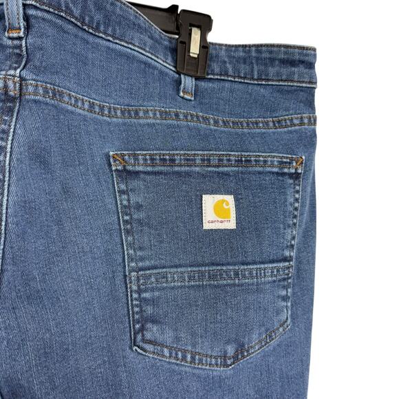 Carhartt Womens Rugged Flex Slim Fit Tapered Laurel Blue Jeans 104976 NWT 20 R - Picture 11 of 15